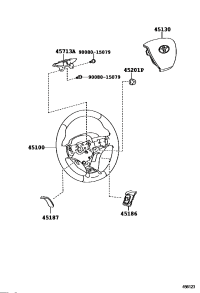 451000T100C0-WHEEL ASSY, STEERING