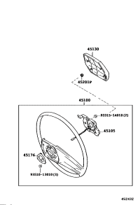 4510536010-PLATE SUB-ASSY, HORN BUTTON CONTACT, NO.1
