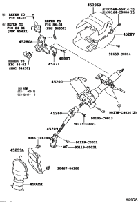 450250D150-COVER SUB-ASSY, STEERING COLUMN HOLE, NO.1