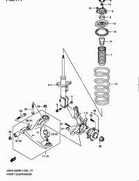 4511165J00-KNUCKLE, STEERING RH