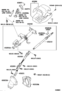 4502512260-COVER SUB-ASSY, STEERING COLUMN HOLE, NO.1