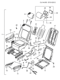 9041592-Seat assy-passenger incl. 2-23,28-30,32-42,47,49,51-53