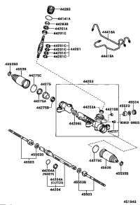 4550349035-END SUB-ASSY, STEERING RACK