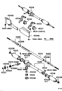 4550329565-END SUB-ASSY, STEERING RACK