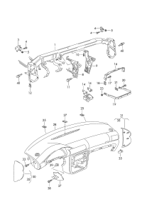 8D1857025Q-Member, instrument panel cross
