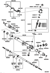 455350C010-BOOT, STEERING RACK, NO.2