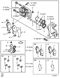 MR407427-SEAL KIT,FR BRAKE CALIPER