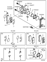 MR510541-CALIPER KIT,RR BRAKE,LH