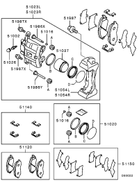 MR527672-SEAL KIT,FR BRAKE CALIPER