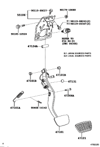 4710648060-PEDAL SUB-ASSY, BRAKE