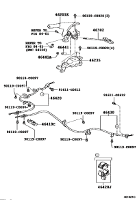 462350D040-Bracket, parking brake rod