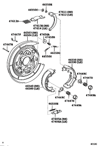4650406070-PLATE SUB-ASSY, PARKING BRAKE, LH