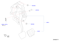 46501DF30B-PEDAL ASSY BRAKE W/BRACKET
