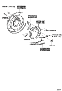 465030R020-PLATE SUB-ASSY, PARKING BRAKE, RH