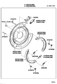 465030C030-PLATE SUB-ASSY, PARKING BRAKE, RH
