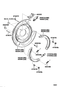 4650460370-PLATE SUB-ASSY, PARKING BRAKE, LH