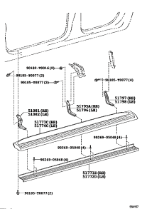 510810K020-STAY SUB-ASSY, SIDE STEP, NO.1 RH