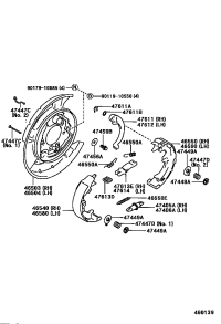4654044010-Shoe assy, parking brake no.1, rh/lh