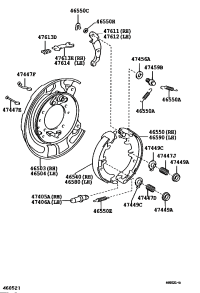 4650428030-PLATE SUB-ASSY, PARKING BRAKE, LH