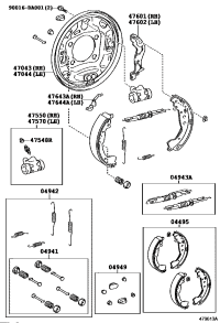 476430D070-LEVER, REAR BRAKE AUTOMATIC ADJUST, RH