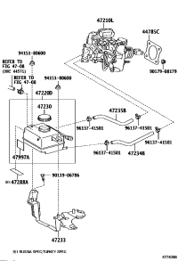 4705076040-BRAKE BOOSTER ASSY, W/MASTER CYLINDER