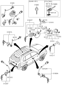 819052E300-KEY & CYLINDER SET-LOCK
