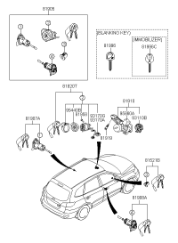 819052B421-KEY & CYLINDER SET-LOCK