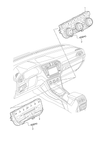 3GB907056D-Display and operation unit and control unit of electronic control air conditioner