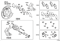 0446647050-PAD KIT, DISC BRAKE, REAR