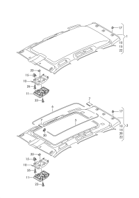 7P0867561B-Frame, sliding roof opening