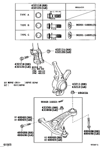 432110D120-KNUCKLE, STEERING, RH