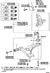 4320147010-KNUCKLE, STEERING, RH