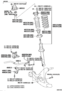 481570N020-INSULATOR, FRONT COIL SPRING, UPPER, RH/LH