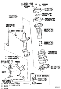4852009T10-ABSORBER ASSY, SHOCK, FRONT LH