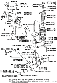 423040E040-CARRIER SUB-ASSY REAR AXLE RH