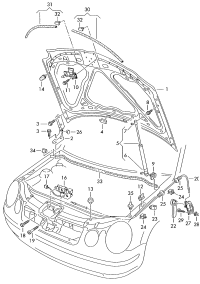 6Q0823301B-LOCK ASSY, BONNET