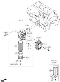 263202F100-SERVICE KIT-OIL FILTER