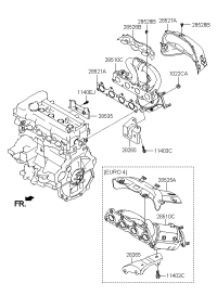 285102BCC0-MANIFOLD CATALYTIC ASSY-EXH