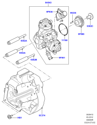LR023170-GASKET,W.PUMP INLET