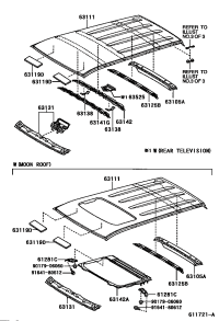 6128160030-BRACKET, SLIDING ROOF HOUSING SIDE MOUNTING, NO.1