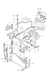 6Q0820721AM-REFREGERANT LINE/TOUREG/Q7