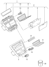 5N1857961A81U-Ashtray & housing