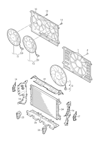 8W0121207C-Grommet, double fan