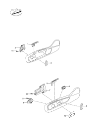 3GD959769-Switch, memory function for seat & back adj