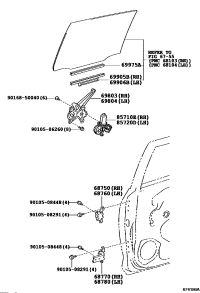 6875020120-HINGE ASSY, REAR DOOR, UPPER RH