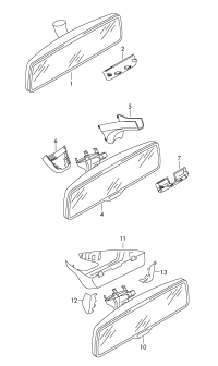 7N0857511LSMA-Mirror, automatic anti-glare bright black/pearl ash