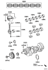 110713106002-BEARING, CRANKSHAFT