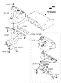 285102E010-MANIFOLD CATALYTIC ASSY-EXH