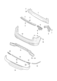 3CC807305-Reinf, for bumper mounting