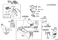 5891002B70C1-BOX ASSY, CONSOLE, REAR